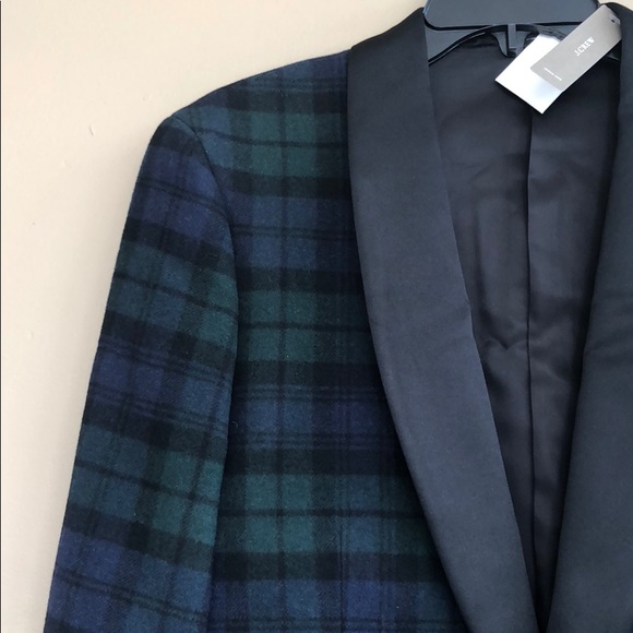 NEW • J. Crew • Ludlow Tartan Plaid Blazer Green - Picture 5 of 6